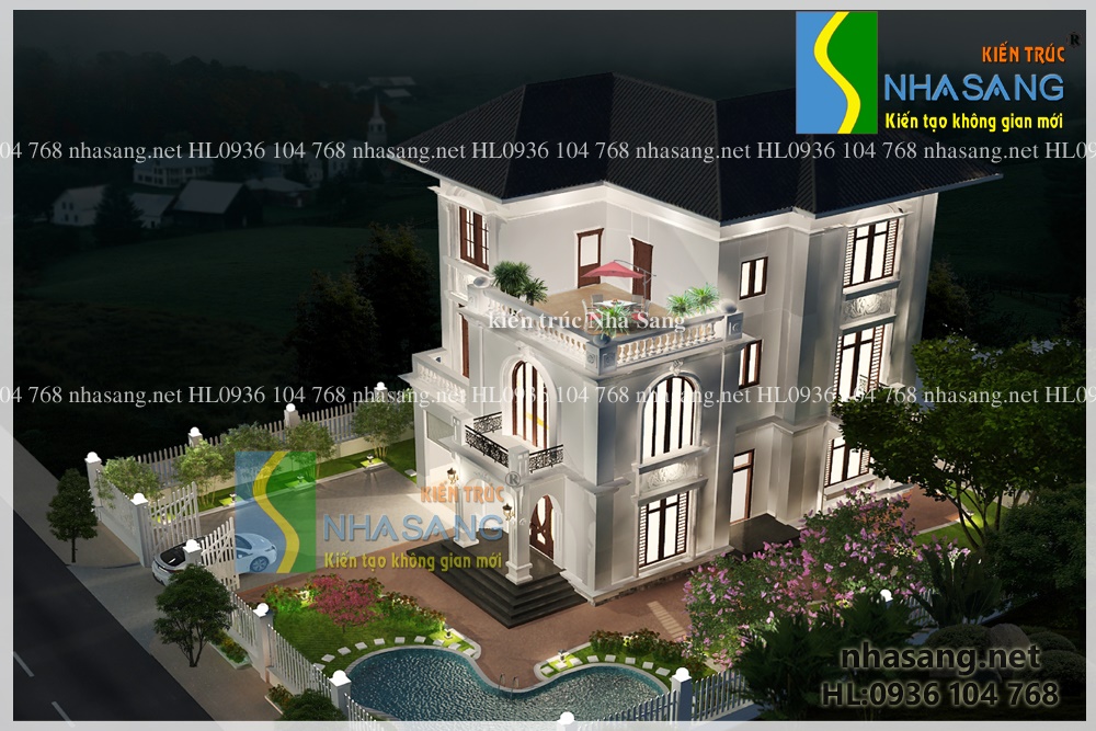 mẫu thiết kế nhà biệt thự tân cổ điển 2-3-4 tầng đẹp